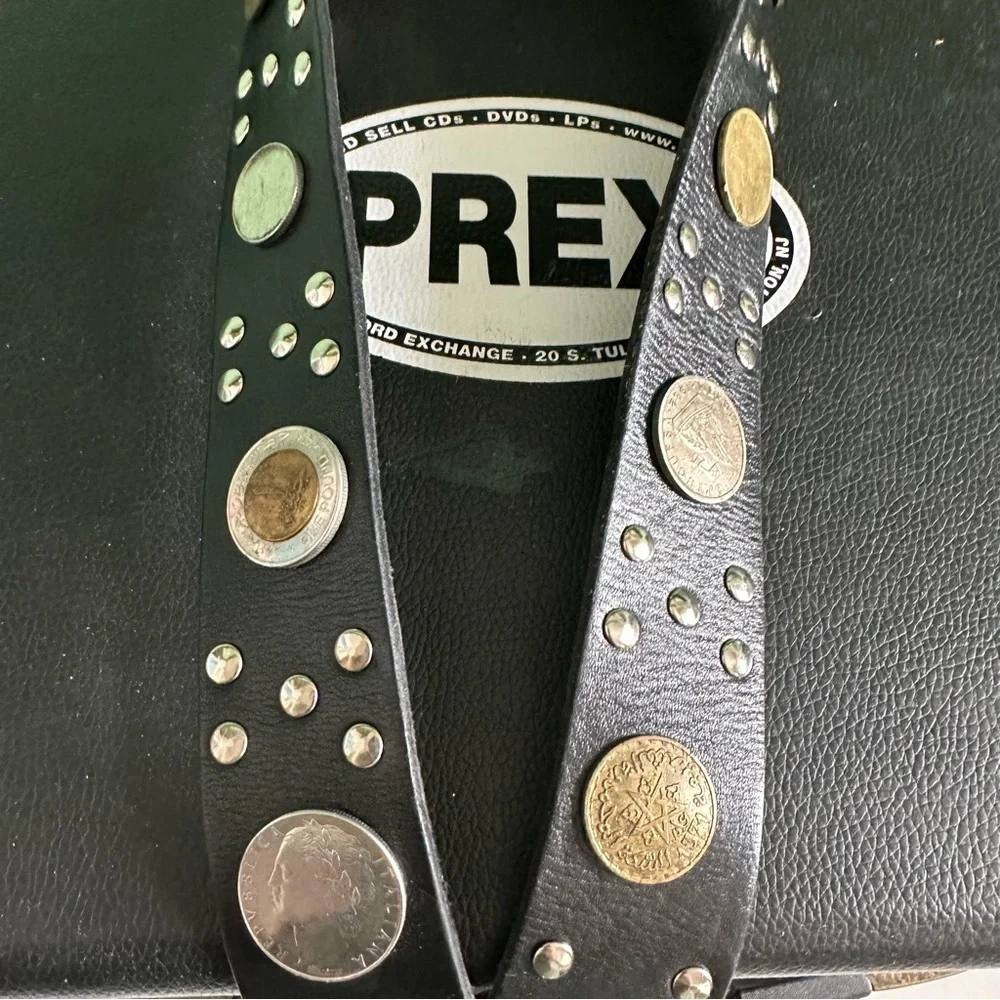 Studded Leather Belts with Coins Handmade in Morocco sz S/M